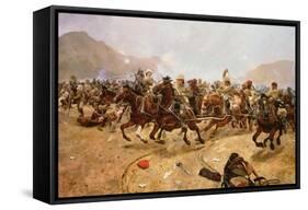 Maiwand 1880: Saving the Guns, 1882-Richard Caton Woodville II-Framed Stretched Canvas