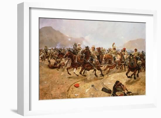 Maiwand 1880: Saving the Guns, 1882-Richard Caton Woodville II-Framed Giclee Print