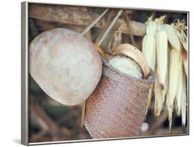 Maize and Indian Baskets, Brazil, South America-Robin Hanbury-tenison-Framed Photographic Print