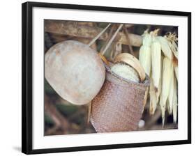 Maize and Indian Baskets, Brazil, South America-Robin Hanbury-tenison-Framed Photographic Print