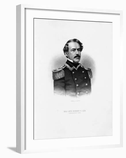 Maj. Gen. Robert E. Lee Engraving-null-Framed Giclee Print