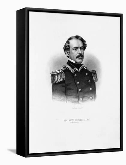 Maj. Gen. Robert E. Lee Engraving-null-Framed Stretched Canvas