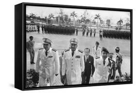 Maj. Gen. Thien Khiem (L), Gen. Van Minh Duong (2L), and Gen. Khanh Saigon, Vietnam, 1964-Larry Burrows-Framed Stretched Canvas