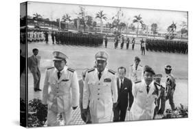 Maj. Gen. Thien Khiem (L), Gen. Van Minh Duong (2L), and Gen. Khanh Saigon, Vietnam, 1964-Larry Burrows-Stretched Canvas