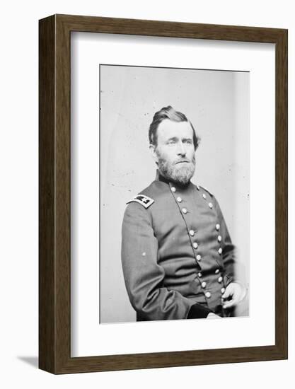 Maj. Gen. Ulysses S. Grant, officer of the Federal Army, 1861-5-Mathew & studio Brady-Framed Photographic Print