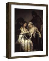 Majas on a Balcony, 1810-1812-Francisco de Goya-Framed Giclee Print