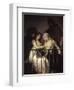 Majas on a Balcony, 1810-1812-Francisco de Goya-Framed Premium Giclee Print
