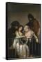 Majas on a Balcony, c.1800-10-Francisco de Goya-Framed Stretched Canvas