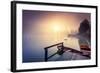 Majestic Colorful Scenery on the Foggy Lake in Triglav National Park, Located in the Bohinj Valley-Leonid Tit-Framed Photographic Print