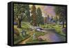 Majestic Garden-Geno Peoples-Framed Stretched Canvas