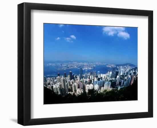 Majestic Hong Kong Harbor from Victoria Peak, Hong Kong, China-Bill Bachmann-Framed Photographic Print