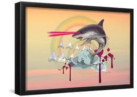 Majestic Laser Shark-null-Framed Poster