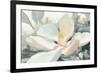 Majestic Magnolia Green Gray Crop-Julia Purinton-Framed Art Print