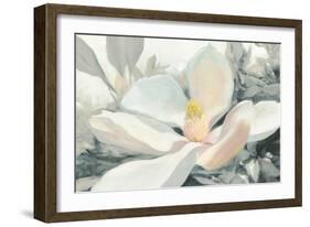 Majestic Magnolia Green Gray Crop-Julia Purinton-Framed Art Print