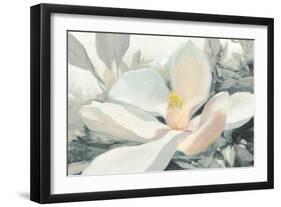 Majestic Magnolia Green Gray Crop-Julia Purinton-Framed Art Print