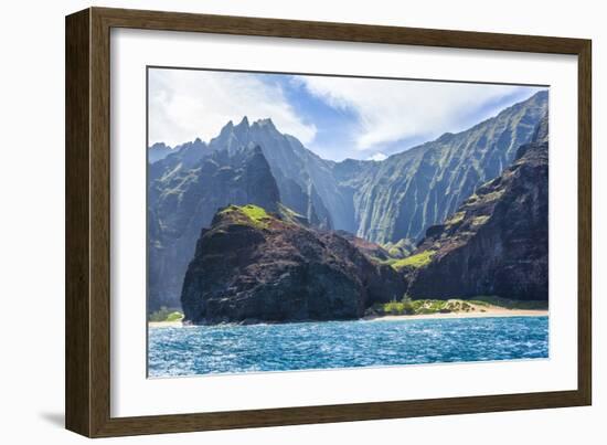 Majestic Na Pali Coastline of Kauai-Andrew Shoemaker-Framed Photographic Print