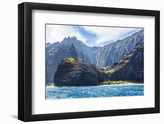 Majestic Na Pali Coastline of Kauai-Andrew Shoemaker-Framed Photographic Print