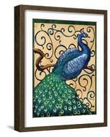 Majestic Peacock I-Paul Brent-Framed Art Print