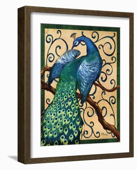 Majestic Peacock II-Paul Brent-Framed Art Print