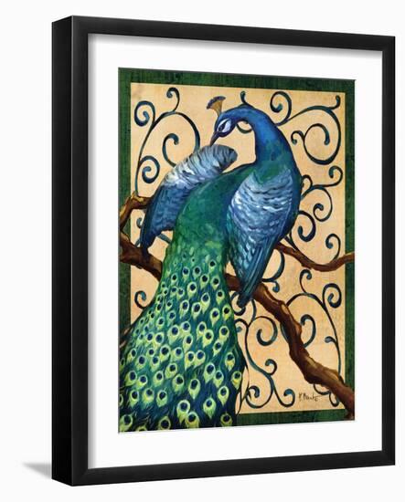 Majestic Peacock II-Paul Brent-Framed Art Print