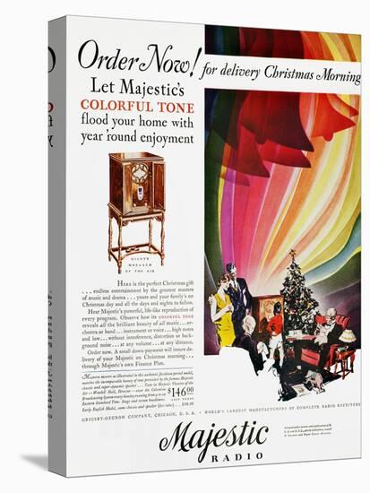Majestic Radio Ad, 1929-null-Stretched Canvas