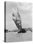 Majestic Sailboat in Singapore Harbor-null-Stretched Canvas