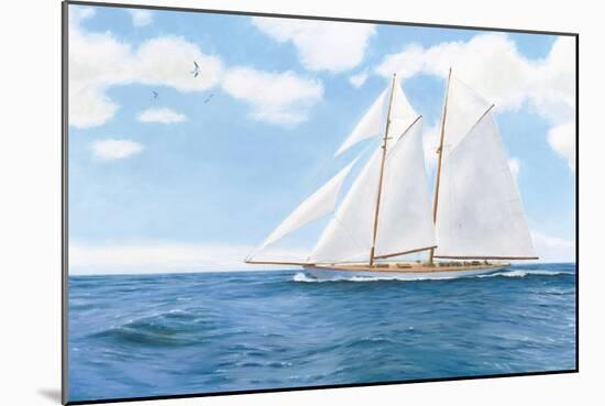 Majestic Sailboat White Sails-James Wiens-Mounted Art Print