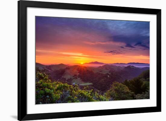 Majestic Sunrise Easy Bau Hills, Mount Diablo, Oakland-Vincent James-Framed Photographic Print