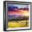 Majestic Sunset in the Mountains Landscape.Carpathian, Ukraine.-Leonid Tit-Framed Photographic Print