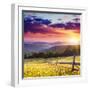 Majestic Sunset in the Mountains Landscape.Carpathian, Ukraine.-Leonid Tit-Framed Photographic Print