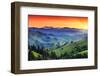 Majestic Sunset in the Mountains Landscape. Dramatic Sky. Carpathian, Ukraine, Europe. Beauty World-Creative Travel Projects-Framed Photographic Print