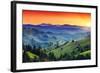 Majestic Sunset in the Mountains Landscape. Dramatic Sky. Carpathian, Ukraine, Europe. Beauty World-Creative Travel Projects-Framed Photographic Print