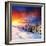 Majestic Sunset In The Winter Mountains Landscape. Hdr Image-Leonid Tit-Framed Photographic Print