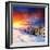 Majestic Sunset In The Winter Mountains Landscape. Hdr Image-Leonid Tit-Framed Photographic Print