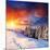 Majestic Sunset In The Winter Mountains Landscape. Hdr Image-Leonid Tit-Mounted Photographic Print
