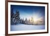 Majestic Sunset in the Winter Mountains Landscape. HDR Image-Leonid Tit-Framed Photographic Print