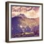 Majestic View of Alpine Meadows with Blue Sky at the Foot of Tetnuldi Glacier. Upper Svaneti, Georg-Leonid Tit-Framed Photographic Print