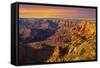 Majestic Vista of the Grand Canyon at Dusk-diro-Framed Stretched Canvas