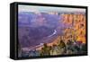 Majestic Vista of the Grand Canyon at Dusk-diro-Framed Stretched Canvas