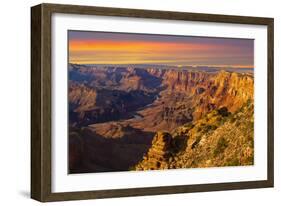 Majestic Vista of the Grand Canyon at Dusk-diro-Framed Photographic Print