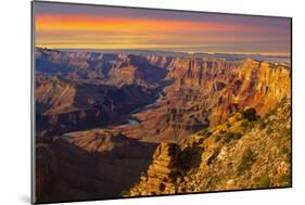 Majestic Vista of the Grand Canyon at Dusk-diro-Mounted Photographic Print