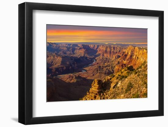 Majestic Vista of the Grand Canyon at Dusk-diro-Framed Photographic Print