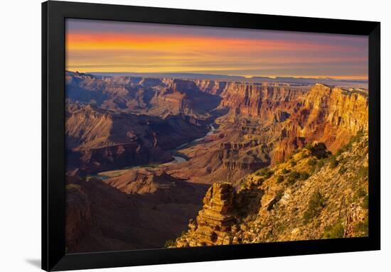 Majestic Vista of the Grand Canyon at Dusk-diro-Framed Photographic Print