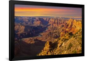 Majestic Vista of the Grand Canyon at Dusk-diro-Framed Photographic Print