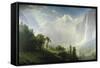 Majesty of the Mountains-Albert Bierstadt-Framed Stretched Canvas