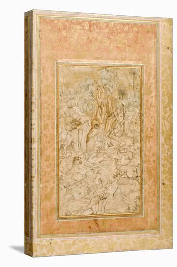 Majnun in the Wilderness, C.1595-null-Stretched Canvas