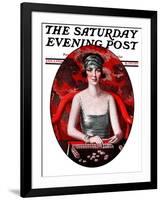 "Majong," Saturday Evening Post Cover, January 5, 1924-Henry Soulen-Framed Giclee Print