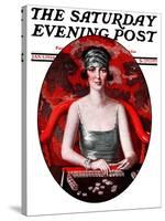 "Majong," Saturday Evening Post Cover, January 5, 1924-Henry Soulen-Stretched Canvas