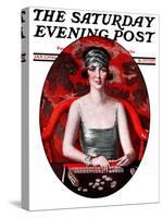 "Majong," Saturday Evening Post Cover, January 5, 1924-Henry Soulen-Stretched Canvas