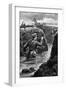 Major Borrett Duelling a German Officer at Zillebeke-H. Ripperger-Framed Art Print